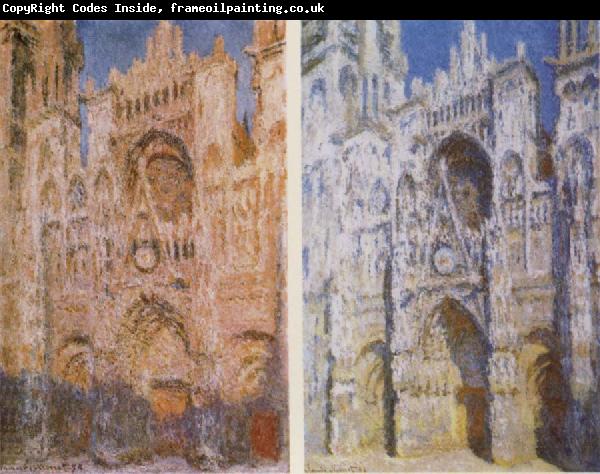 Claude Monet The West Doorway and the Cathedral of Rouen